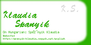 klaudia spanyik business card